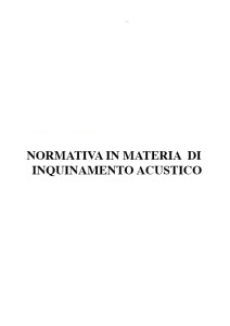 La Normativa sull'Inquinamento Acustico